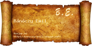 Bánóczy Emil névjegykártya