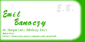 emil banoczy business card