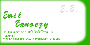 emil banoczy business card